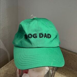 Vibrant Green 'Dog Dad' Cap for Men